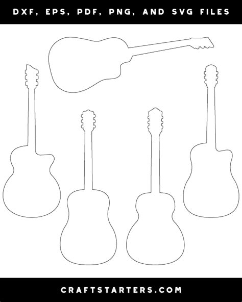 Full Size Printable Guitar Templates