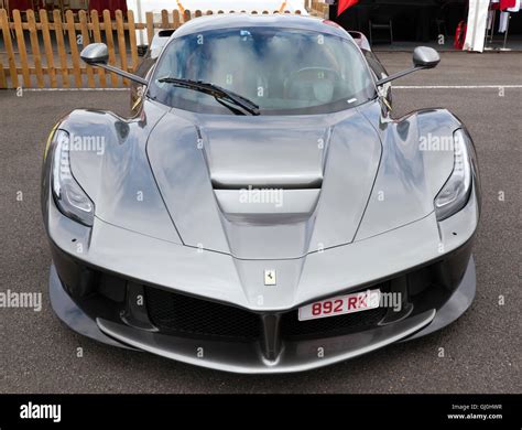 Front View Of A Laferrari A Hybrid Sports Car On Static Display In The