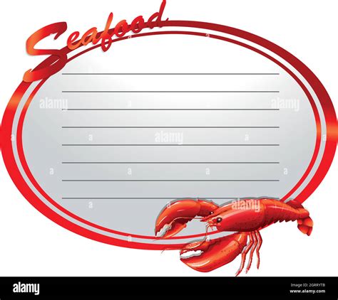 Seafood Banner With Lobster And Text Stock Vector Image And Art Alamy