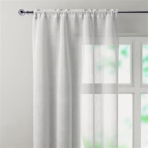 Camden White Slot Top Single Voile Panel Dunelm