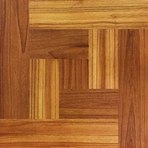 Trafficmaster Brown Wood Parquet 12 In X 12 In Peel And Stick Vinyl