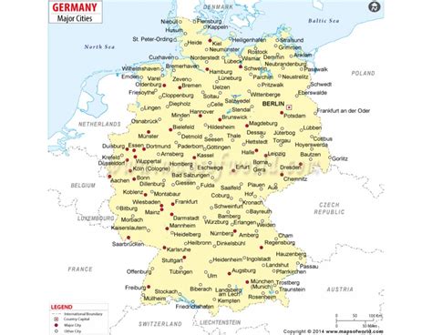 Printable Map Of Germany With Cities And Towns Map