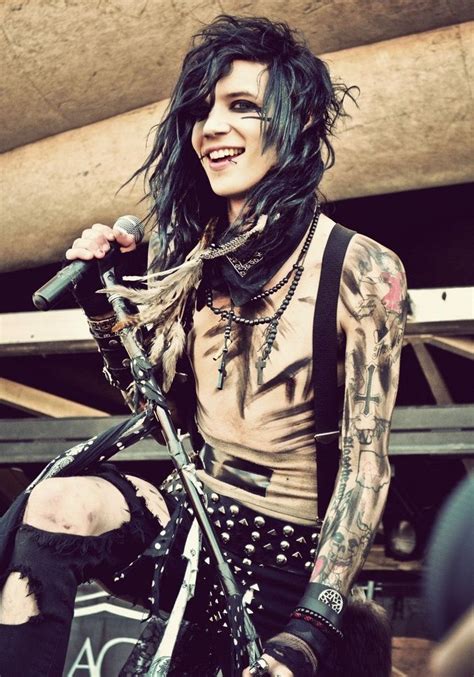 Andy Biersack Smiling At A Gig Andy Black Mcr Emo Bands Rock Bands
