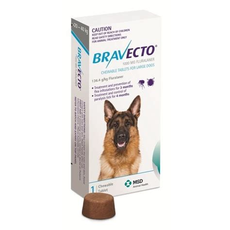 Bravecto 1000mg 20 40kg Fluralaner 1000mg Ingredients Chemicals At