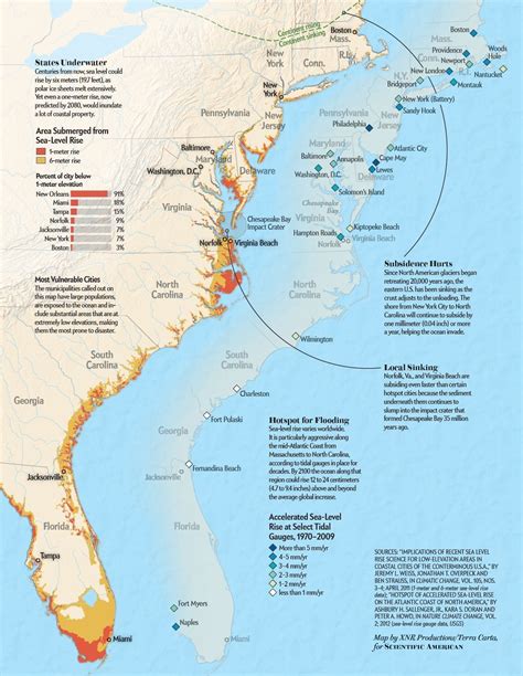 Us Map After Sea Level Rise Slr 2 Best East Coast Is Extremely