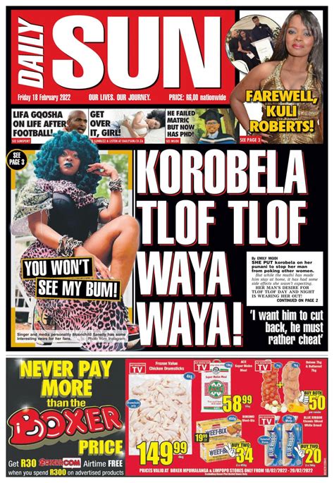 Daily Sun February 18 2022 Newspaper Get Your Digital Subscription