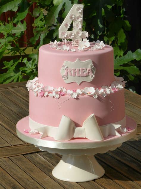 Pretty In Pink Pretty 4th Birthday Cake For Princess Rhea 4th