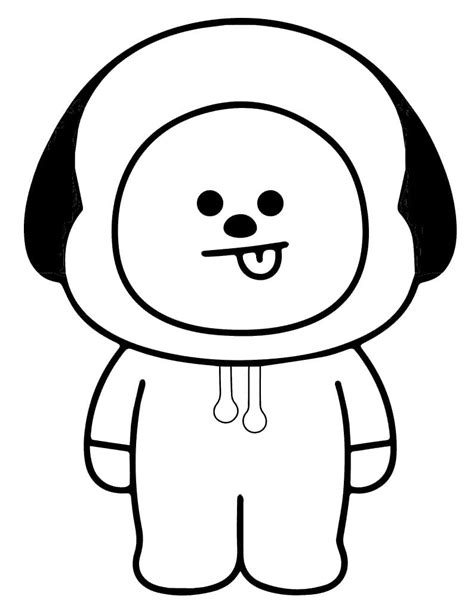 Tata And Kim Taehyung Coloring Page Free Printable Coloring Pages For