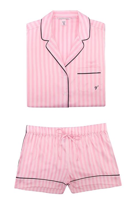 Buy Victorias Secret Satin Stripe Short Pyjamas From Next Denmark