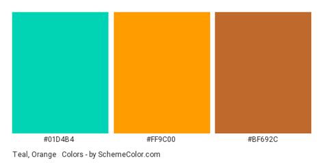 Orange and teal is an extremely popular color combination that mimics colors of sunrise and sunset, and brings portraits to life. Teal, Orange & Brown Mix Color Scheme » Brown ...