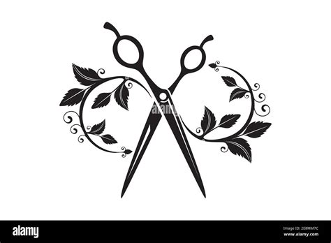 Coiffeur Logo Du Salon De Beauté Illustration Vectorielle Du Signe