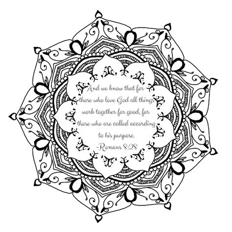 Set Of 9 Mindful Mandala Coloring Sheets With Bible Verses Etsy