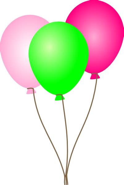 Pink Green Balloons Clip Art At Vector Clip Art Online