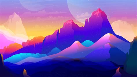 1080x1920 colorful abstract wallpapers for iphone 6 plus. 1920x1080 Rock Mountains Landscape Colorful Illustration ...