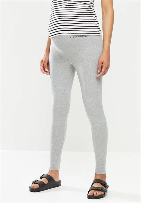 Maternity Missguided Leggings Grey Missguided Bottoms