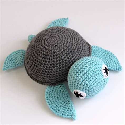 Crochet Turtle Baby T Amigurumi Animal Gender Neutral Natural Toy