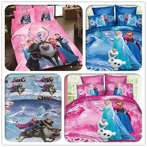 Buy Frozen Cartoon Bedding Set Princess Elsa Anna Flat Sheet Queen Size
