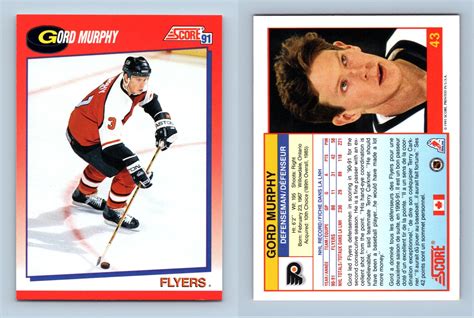 Gord Murphy Flyers 43 Score 1991 2 Bilingual Nhl Hockey Card