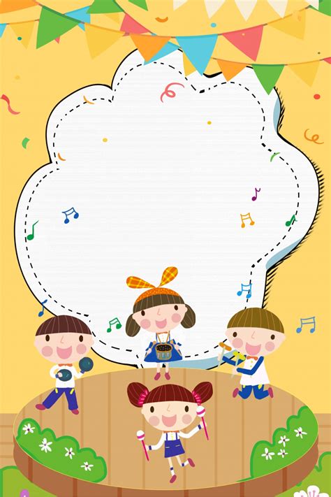 Singing Interest Class Children Education Music Background Wallpaper
