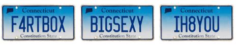 These Vanity License Plates Were Rejected By Connecticuts Dmv