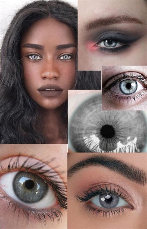 Grey Eyes 🤍🖤 Gray Eyes Rare Eye Colors Aesthetic Eyes