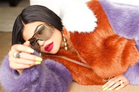 Kylie Jenner Instagram Reality Star Goes Knickerless In Fur Daily Star