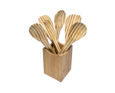 If you're looking for new cooking utensils for your home or need a great housewarming gift idea, this set of utensils is the perfect option. Bamboo Kitchen Utensil Set - 5 Piece Premium Cooking Tools ...