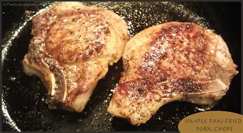 Pork is done when an internal thermometer reads 145 degrees f.depending on how thick the chops are, you might need to subtract or add a few minutes from the suggested cook times in our recipe below. Simple, Pan-Fried Pork Chops Recipe — Dishmaps