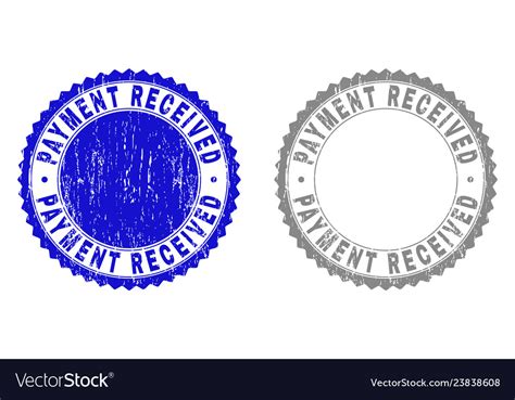 Grunge Payment Received Textured Stamp Seals Vector Image