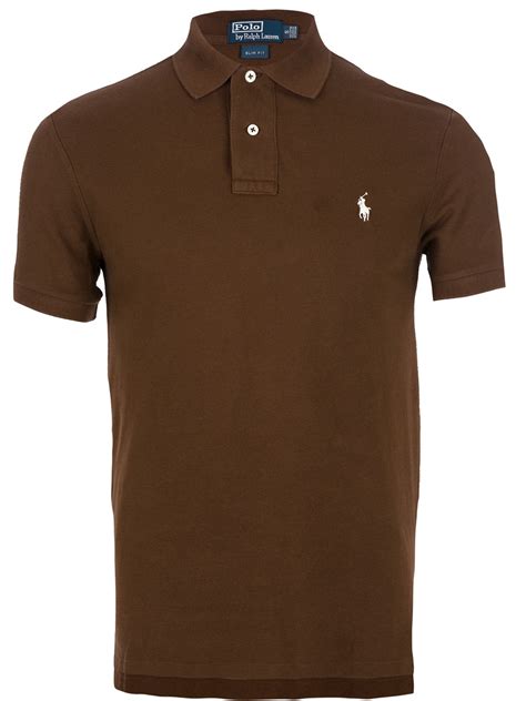 Polo Ralph Lauren Classic Polo Shirt In Brown For Men Lyst