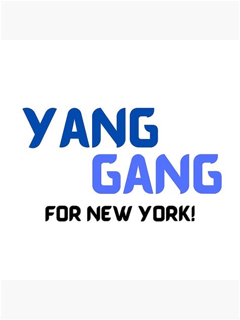 Yang Gang For Mayor Poster By Ml 77pro Redbubble