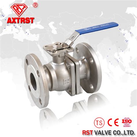 2 Piece Stainless Steel Floating Flanged Ball Valve With Iso5211 Direct