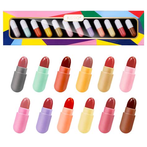 Kissio Lipsticklipstick Set 12 Colors For Christmasmini Matte