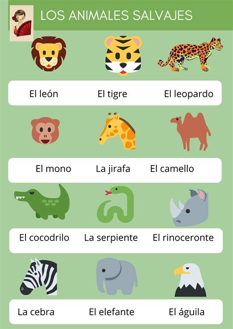 ¡todos Adictos Al Español Vocabulario Los Animales Salvajes