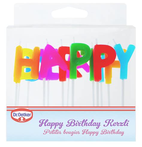 Happy Birthday Kerzli Dr Oetker Shop