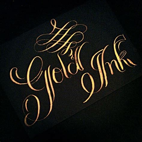 Gold Ink Calligraphy For A Luxurious Look Gold Ink Writing Styles