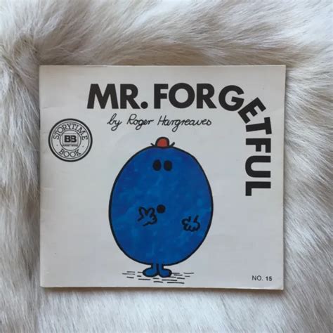 Roger Hargreaves Mr Forgetful Mr Men Book Storytime Book 1989 Vintage