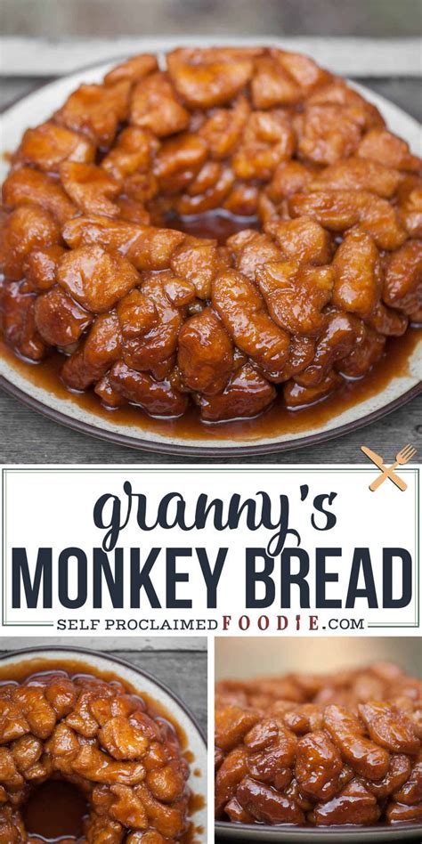 Finish this fun breakfast or dessert treat with vanilla icing and serve pull apart style. Granny's Monkey Bread is a sweet, gooey, sinful treat that ...