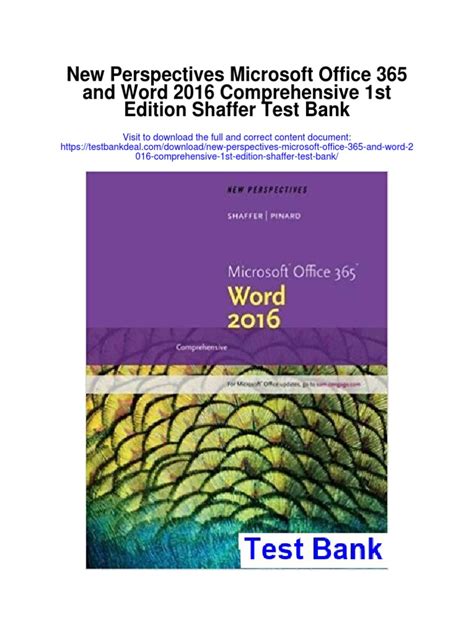 New Perspectives Microsoft Office 365 And Word 2016 Comprehensive 1st