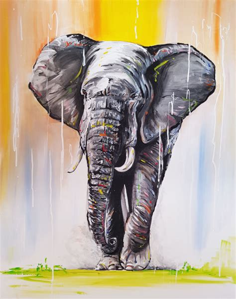 Acrylic Abstract Elephant Painting Best Painting