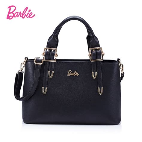 Barbie 2017 Womens Handbags Simple Styel Black Pu Leather Ladies