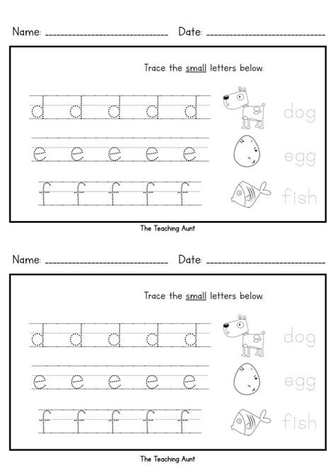 Lowercase Letters Tracing Worksheets Set The Teaching Aunt Hot Sex Picture