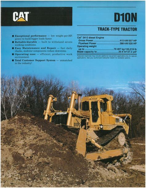 Caterpillar Crawler Tractor D10n Brochure