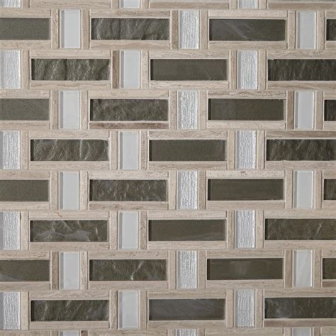What is the basketweave bathroom tile? Daltile Stone Decor Greystone 12 in. x 12 in. x 6.35mm Stone and Glass Basket Weave Mosaic Wall ...
