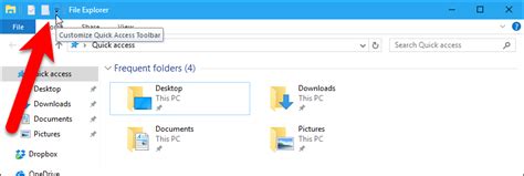 Customize The Quick Access Toolbar In Windows 10 S File Explorer Appuals