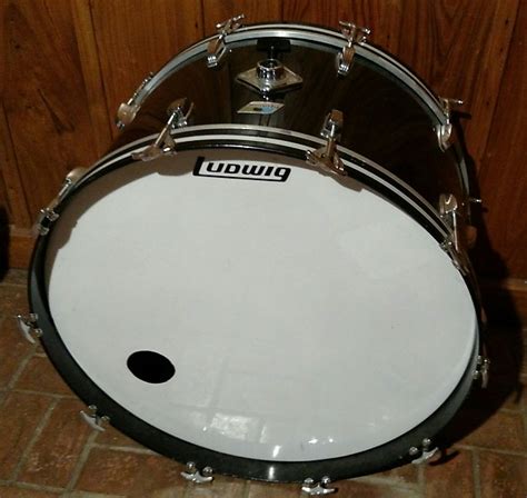 1970s Ludwig Vistalite 14x26 Bass Drum With Single Color Reverb