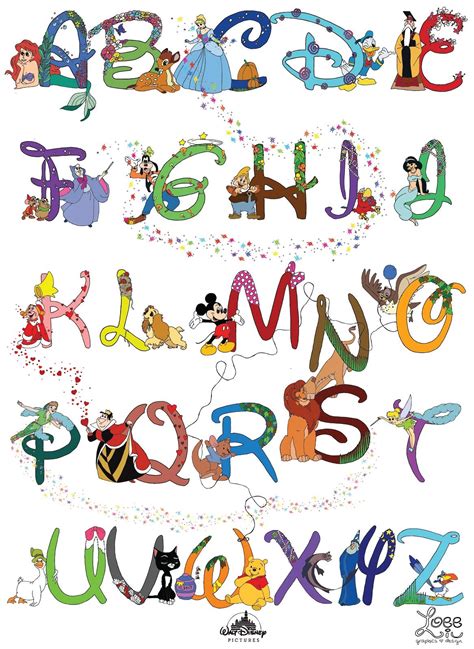 Disney Alphabet Disney Alphabet As Graphics Project Letras