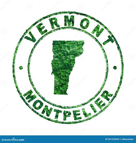 Map Of Vermont Postal Stamp Sustainable Development Co2 Emission
