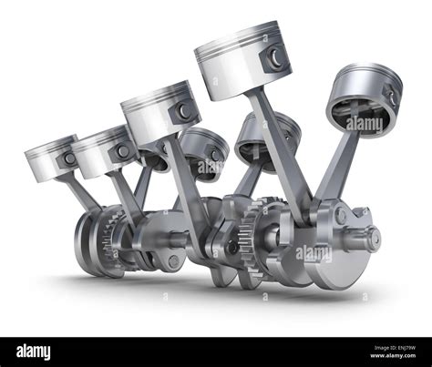 V8 Engine Pistons 3d Image Stock Photo Alamy