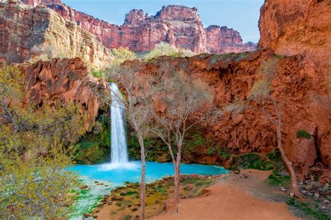 Havasu Falls In Supai Arizona Stock Photo Image Of Reservation